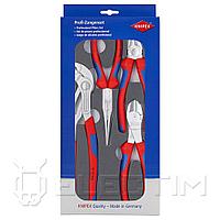 KNIPEX Набор инструмента 4шт.: плоскогубцы, длинногубцы, бокорезы, COBRA клещи (002001V17) KNIPEX