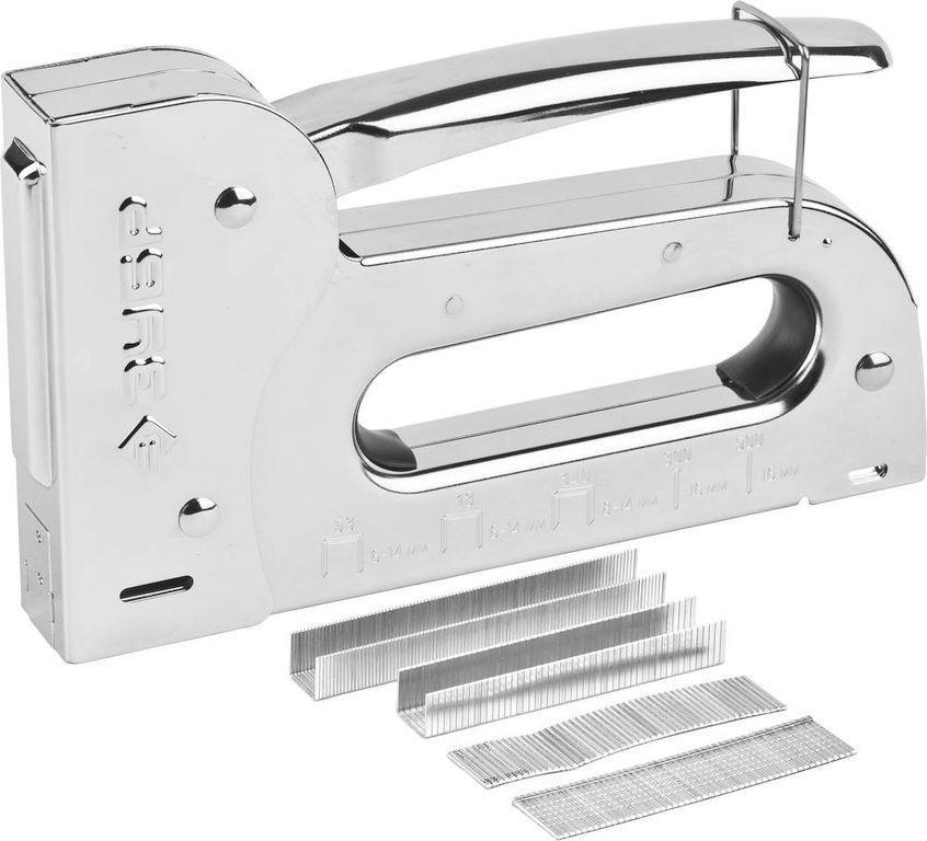 Зубр Степлер для скоб "Универсал 14" 6-в-1: тип 53 (6-14 мм) / 140 (8-14 мм) / 53F (8-14 мм) / 13 (6-14 мм) / - фото 1 - id-p226318431