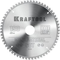 Kraftool Диск пильный 190х30х60Т по алюминию "Multi Material" (36953-190-30) KRAFTOOL