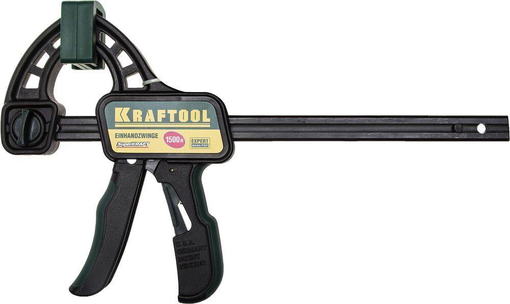 Kraftool Струбцина пистолетная 150х350мм, пласт. корпус, 150кгс "EcoKraft" (32226-15_z01) KRAFTOOL - фото 1 - id-p226318446