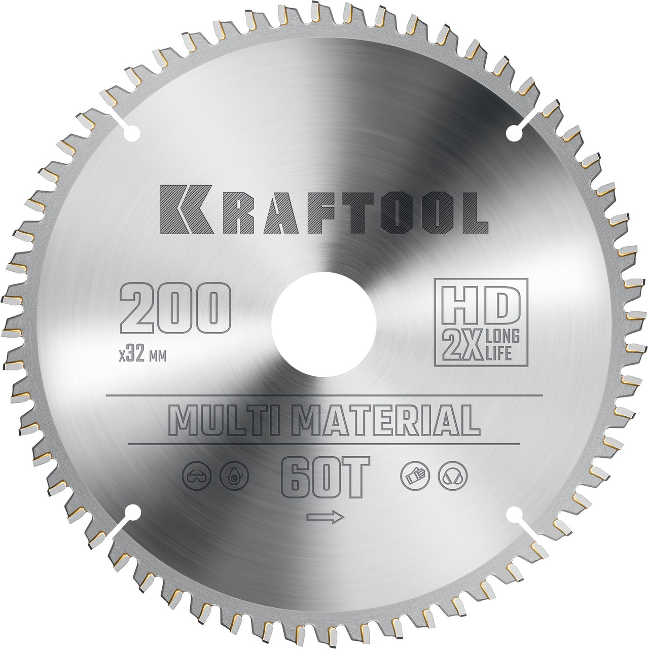 Kraftool Диск пильный 200х32х60Т по алюминию "Multi Material" (36953-200-32) KRAFTOOL - фото 2 - id-p226322308