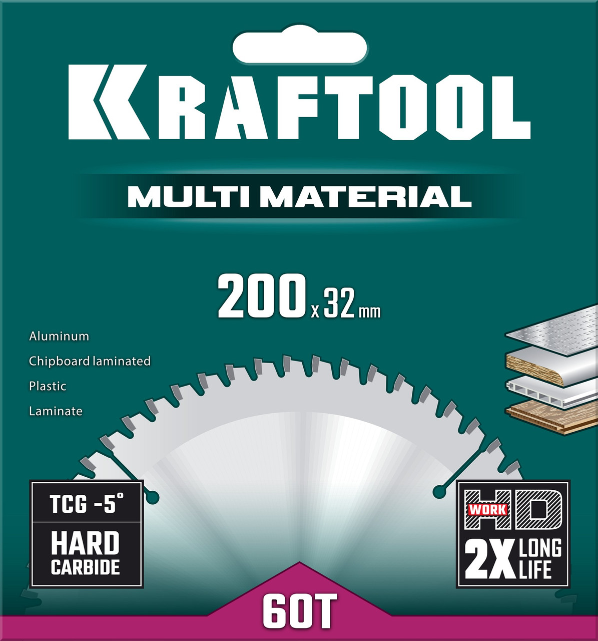 Kraftool Диск пильный 200х32х60Т по алюминию "Multi Material" (36953-200-32) KRAFTOOL - фото 3 - id-p226322308