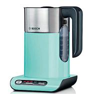 BOSCH TWK8612P Чайник электрический 1.5л. 2400Вт серебристый/фисташковый (корпус: нержавеющая сталь/пластик)