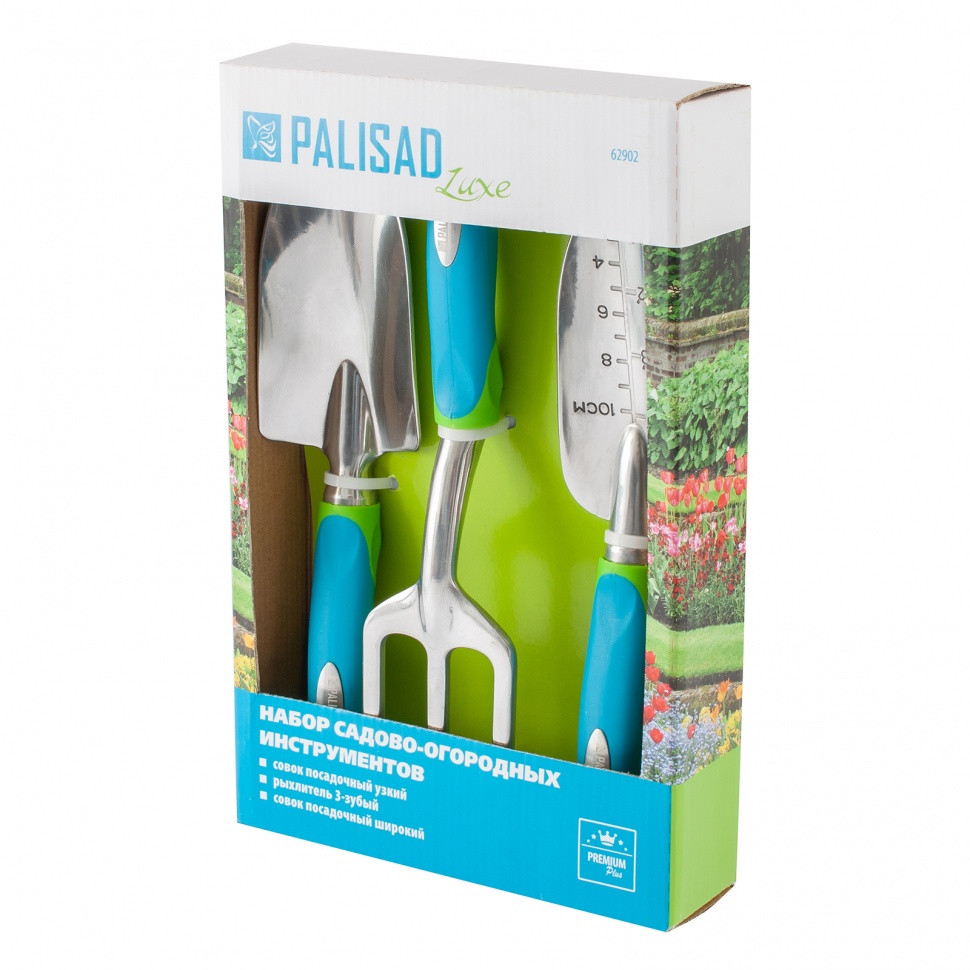 PALISAD Набор садового инструмента, алюминиевый цельнолитой, 3 предмета, LUXE (62902) PALISAD - фото 3 - id-p226320391