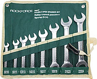 Набор ключей рожковых 8 предметов на полотне ROCKFORCE RF-5084P