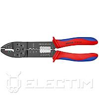 KNIPEX Пресс-клещи для резки и зачистки кабеля, 3 гнезда для обжима, 240мм (9732240) KNIPEX