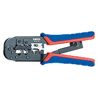 KNIPEX Пресс-клещи для штекеров типа RJ (Western), кол-во гнёзд: 2, RJ 11/12, RJ 45, 190мм (975110) KNIPEX