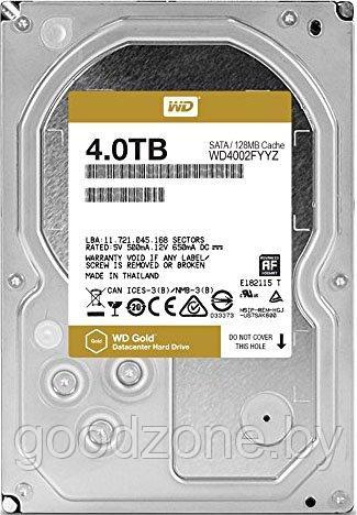 Жесткий диск WD Gold 4TB WD4002FYYZ - фото 1 - id-p226328870