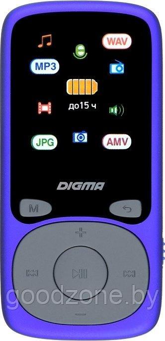 MP3 плеер Digma B4 8GB (синий) - фото 1 - id-p226329194