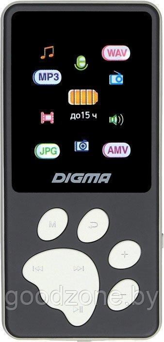 MP3 плеер Digma S4 8GB (черный/серый) - фото 1 - id-p226329196