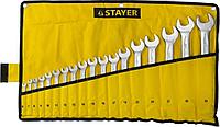 Stayer Набор ключей комбинированных 6-32мм, 18пр., Cr-V "PROFESSIONAL" (27081-H18_z01) STAYER