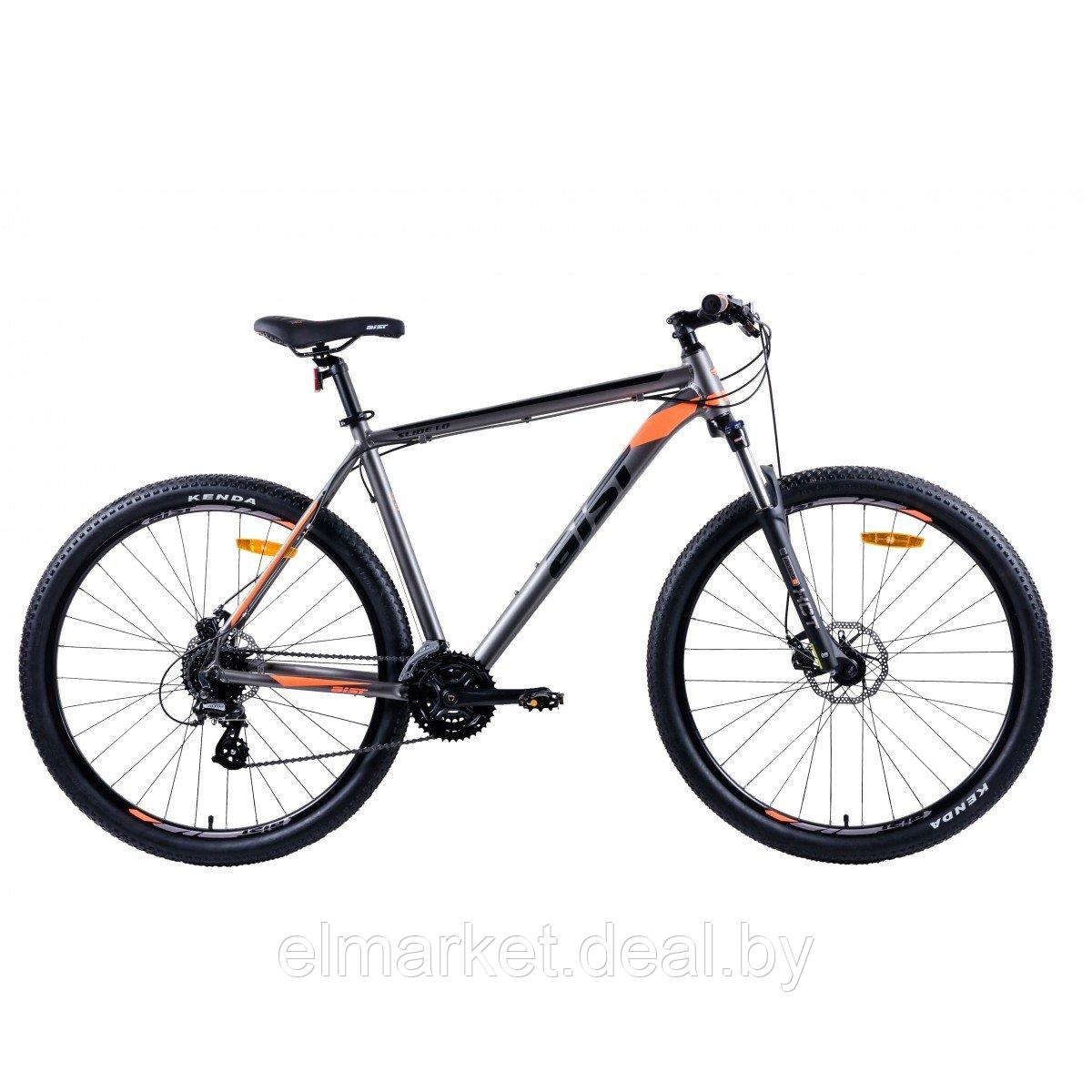 Велосипед AIST Slide 1.0 27.5 20 серо-оранжевый - фото 1 - id-p226331109