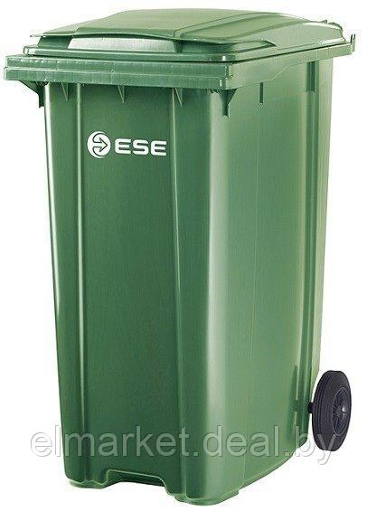 Мусорный контейнер на колесах ESE 360 л зелёный - фото 1 - id-p226330720