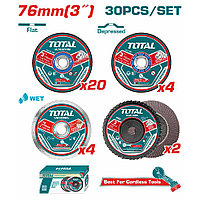 Набор отрезных и шлифовальных дисков TOTAL TAC97630 (30шт)