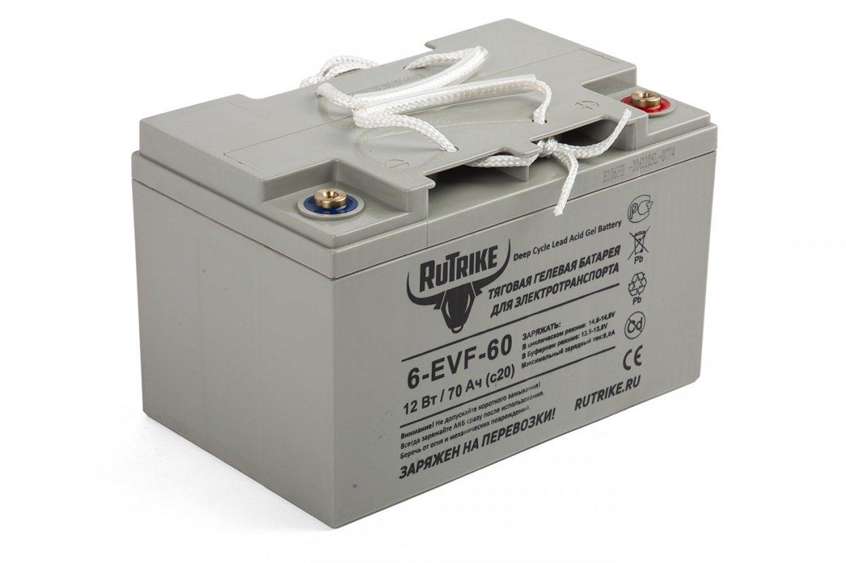 Комплект тяговых гелевых аккумуляторов RuTrike 6-EVF-60 (12V60A/H C3) - фото 2 - id-p226332277