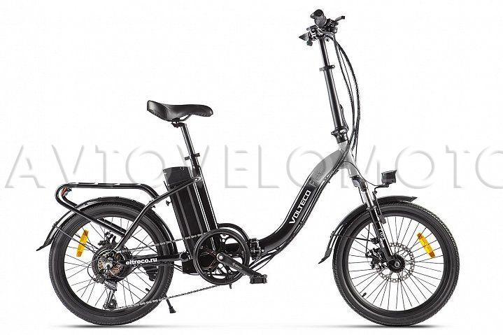 Электровелосипед VOLTECO Flex - Черно-серый - фото 1 - id-p226332300