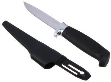 ЕРМАК Нож универсальный туристический, с ножнами, 22см, нерж. сталь, пластик (070-021) - фото 1 - id-p226332658