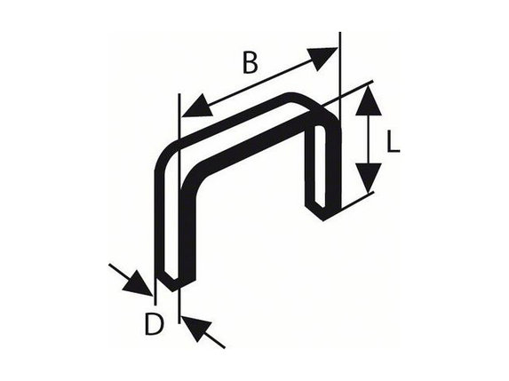 Скобы 12 мм тип 53 ( 1000 шт.) BOSCH, фото 2