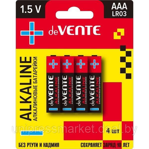 Батарейки "deVENTE" алкаиновые AAA, 4шт, LR03, 1,5В, 9010107 - фото 1 - id-p226334464