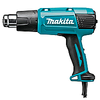 Термовоздуходувка MAKITA HG 6031 VK в чем. + набор сопл (1800 Вт, 2 скор., 50-600 °С, ступенч. рег.)