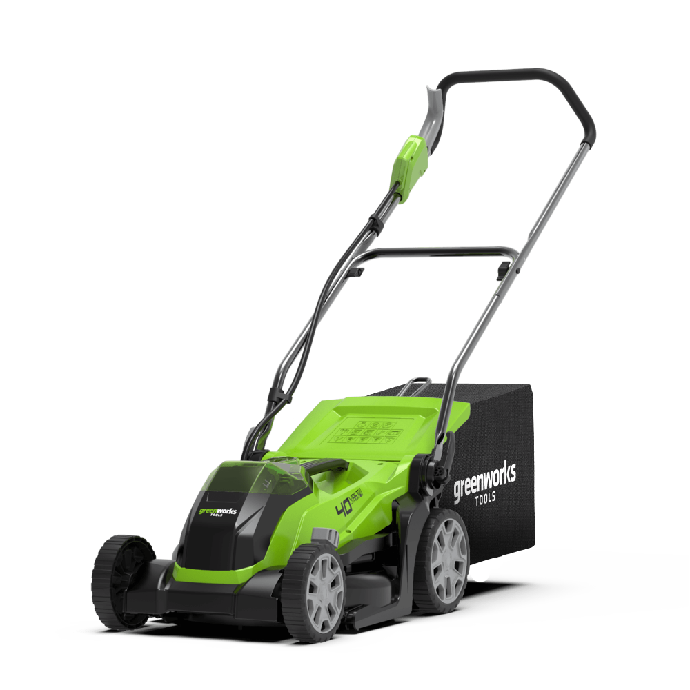 GreenWorks Газонокосилка аккум. G40LM35K2Х (40В, выс. 32-85мм, шир. 35см, травосб. 40л, без АКБ/ЗУ) GreenWorks - фото 1 - id-p226319313