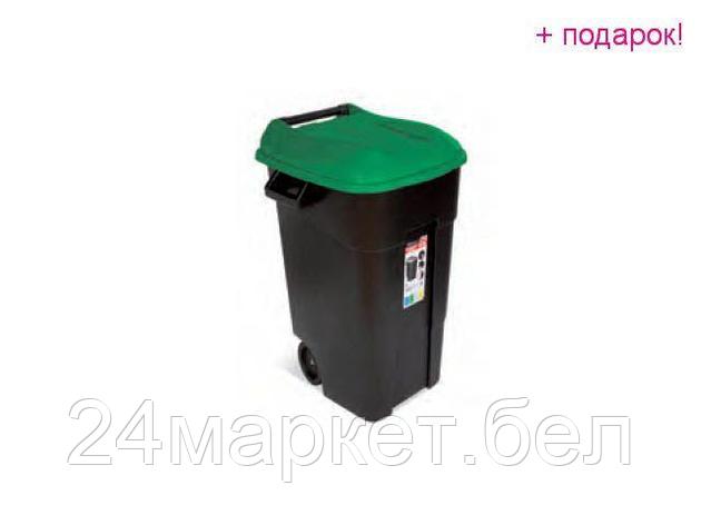 TAYG Испания Контейнер для мусора пластик. 120л (зел. крышка) (TAYG), фото 2
