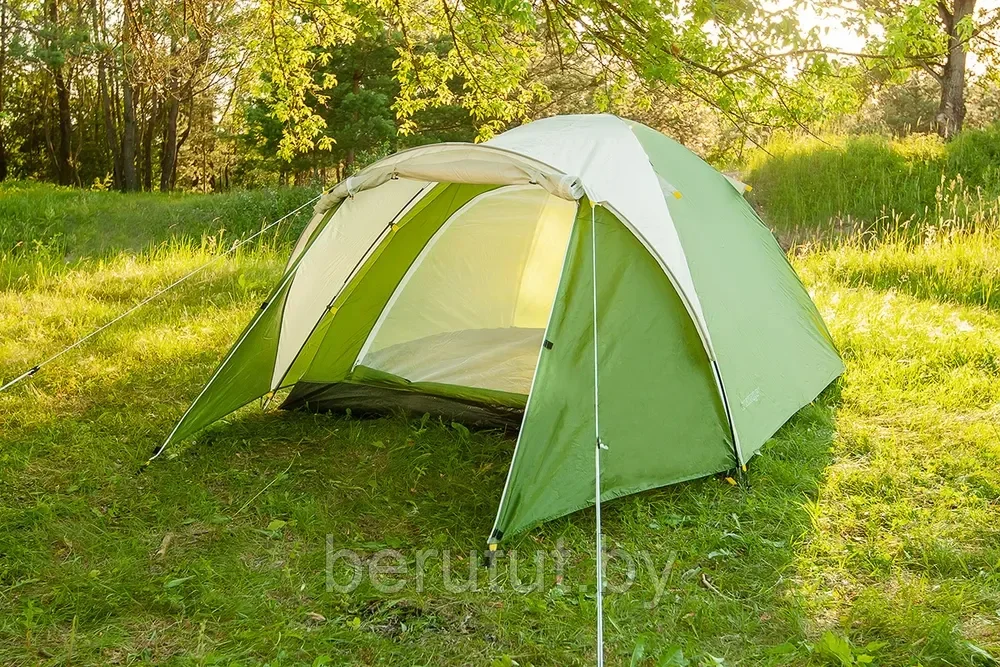 Палатка 3-местная ACAMPER ACCO Green Blue - фото 2 - id-p226336368