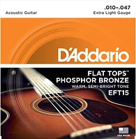 Струны для акустической гитары D'Addario EFT15