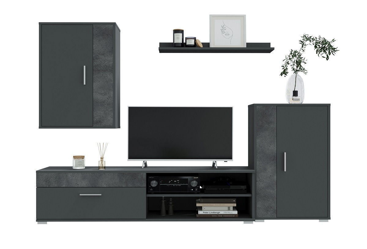 Гостиная Neo-4 Антрацит - Бетон портленд