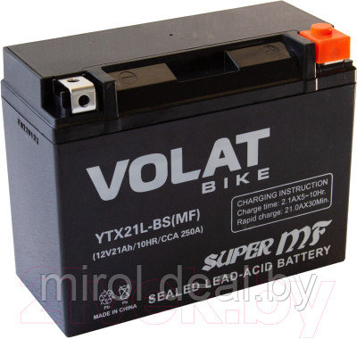 Мотоаккумулятор VOLAT YTX21L-BS MF R+ - фото 1 - id-p226344936