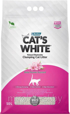 Наполнитель для туалета Cat's White С ароматом детской присыпки - фото 1 - id-p226342897