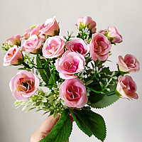 Букет декоративный Розочки мелкие 27 см, розовый