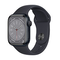 Умные часы Apple Watch Series 8 41 мм (алюминиевый корпус, полуночный/полуночный, спортивный силиконовый