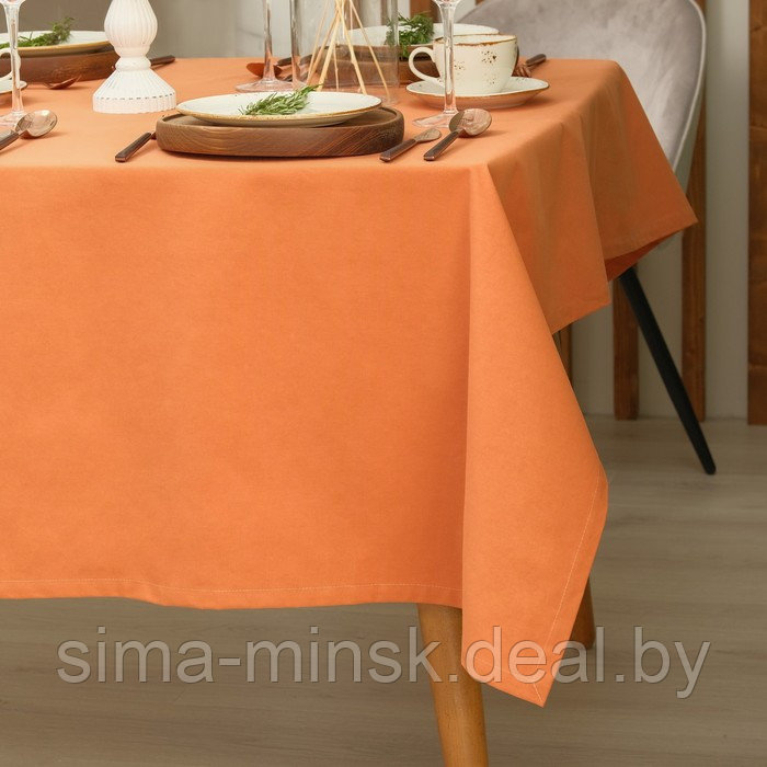Скатерть Этель Kitchen 150х110 см, цвет оранжевый, 100% хлопок, саржа 220 г/м2 - фото 2 - id-p226349131