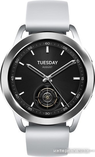 Умные часы Xiaomi Watch S3 M2323W1 (серебристый/серый, международная версия) - фото 2 - id-p226348255