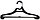 Вешалка-плечики для одежды OfficeClean длина 44 см (р-р 48-52), 3 шт., черные, фото 3