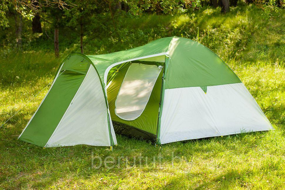 Палатка туристическая 4-местная ACAMPER MONSUN Green Grey - фото 1 - id-p226349304