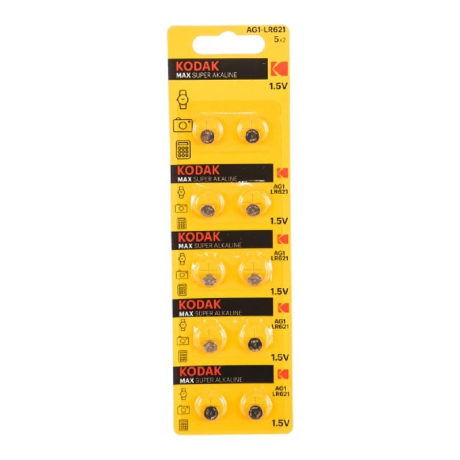 Kodak AG1 (364) LR621 LR60 [KAG1-10] Max Button Cell (100/1000/98000) (10 шт. в уп-ке) - фото 1 - id-p226349410