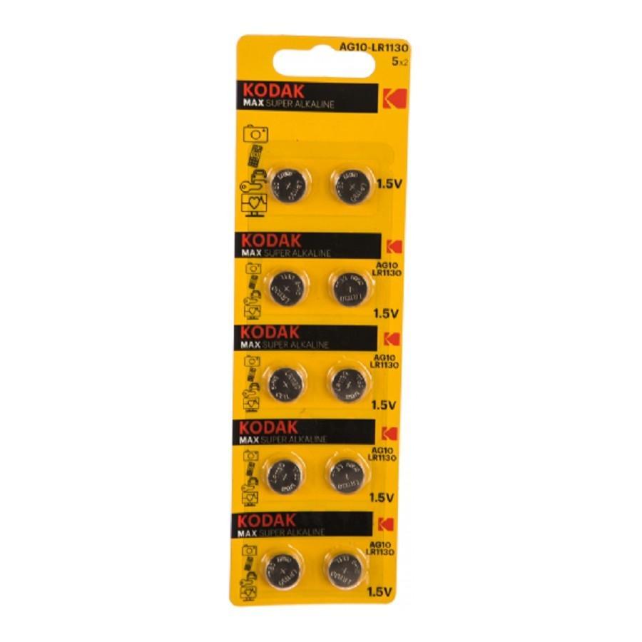 Kodak AG10 (389) LR1130, LR54 [KAG10-10] Max Button Cell (100/1000/70000) (10 шт. в уп-ке) - фото 1 - id-p226349411