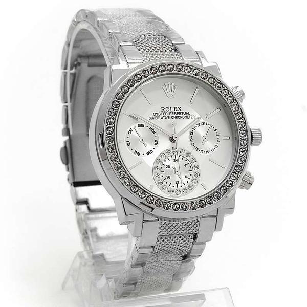 Шикарные женские часы в cтиле Rolex 6890G Серебро 3 варианта - фото 2 - id-p226349679