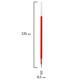 Стержень гелевый STAFF Basic GPR-229, 135 мм, КРАСНЫЙ, игольчатый узел 0,5 мм, линия 0,35 мм, фото 3