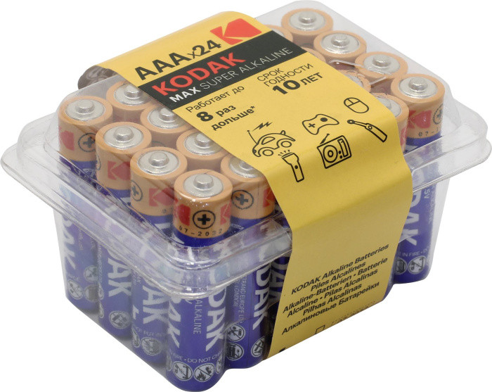 Элемент питания Kodak MAX CAT30411203 (LR03 Size AAA 1.5V alkaline) уп.24 шт - фото 1 - id-p226349998