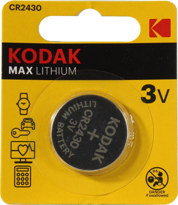 Элемент питания Kodak MAX CAT30414754-RU1 (CR2430 Li 3V) - фото 1 - id-p226350004