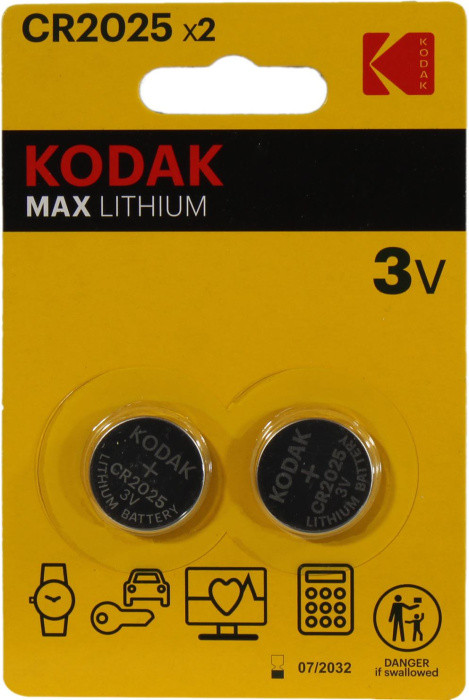 Элемент питания Kodak MAX CAT30417670-RU1 (CR2025 Li 3V) уп.2шт - фото 1 - id-p226350008