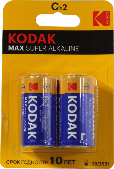 Элемент питания Kodak MAX CAT30952836 (LR14 Size C 1.5V alkaline) уп.2 шт - фото 1 - id-p226350013