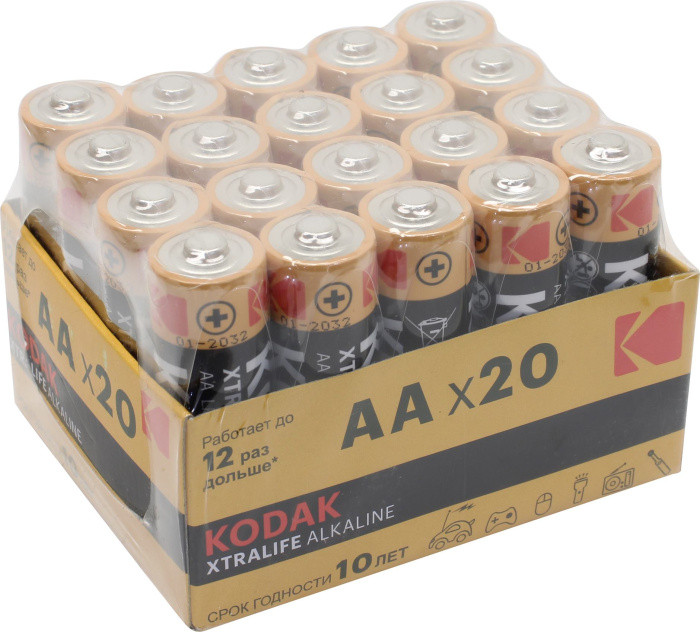 Элемент питания Kodak XTRALIFE CAT30425392-RU1 (LR06 Size AA 1.5V alkaline) уп.20 шт - фото 1 - id-p226350019