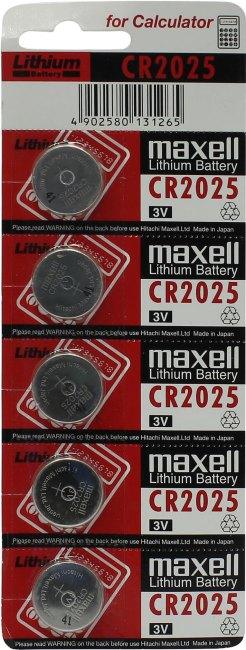 Элемент питания Maxell CR2025-5 (Li 3V) уп. 5 шт - фото 1 - id-p226350022