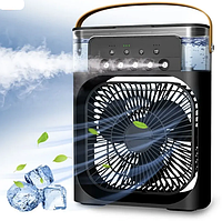 Охладитель - увлажнитель воздуха 3в1 Mini Cooler Fan / Кондиционер - вентилятор мини, 7 цветов подсветки, USB