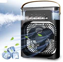 Охладитель - увлажнитель воздуха 3в1 Mini Cooler Fan / Кондиционер - вентилятор мини, 7 цветов подсветки, USB