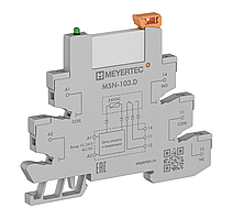 Модуль промежуточное реле и колодка MEYERTEC серии MSN в компактном корпусе (1-контактные)